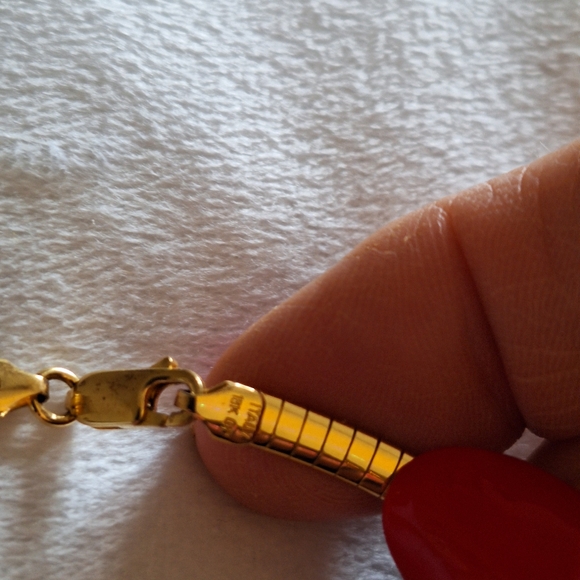 18K Yellow Gold Plated Popcorn Necklace by Moda Al Massimo - Picture 6 of 7